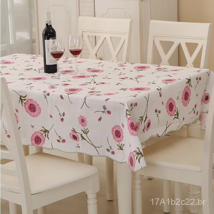 Toalha de mesa de plástico lavável, à prova d'água e à prova de óleo, toalha de mesa de PVC, toalha para mesa de centro,