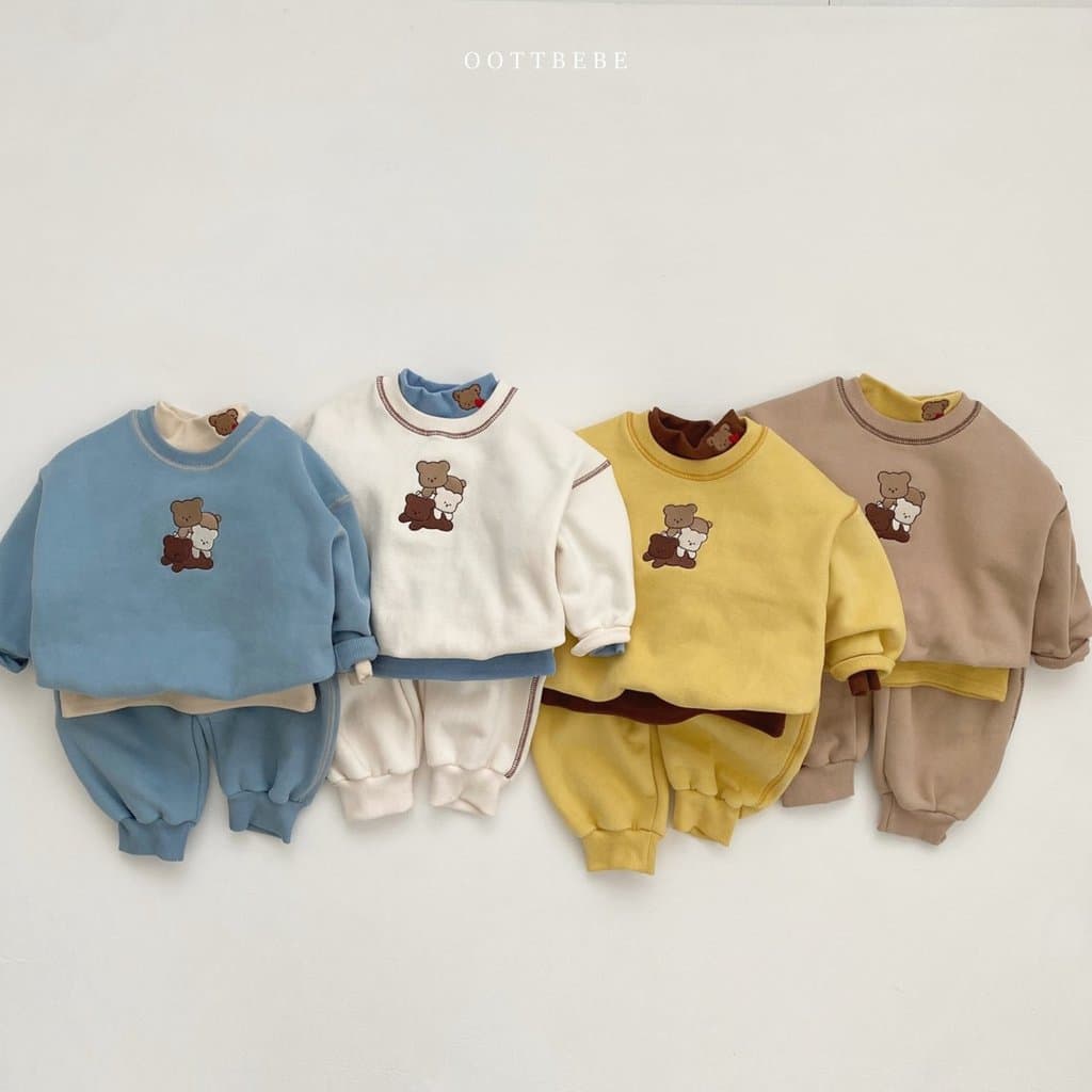 Recém-nascido primavera outono estilo masculino feminino bebê moletom de manga comprida terno de duas peças infantil cri