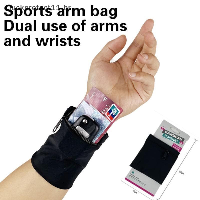 LTBR 1PC Zíper Correndo Sacos Leve Carteira De Pulso Bolsa Para Telefone Chave Cartão Sweatband Ginásio Fitness Esportes