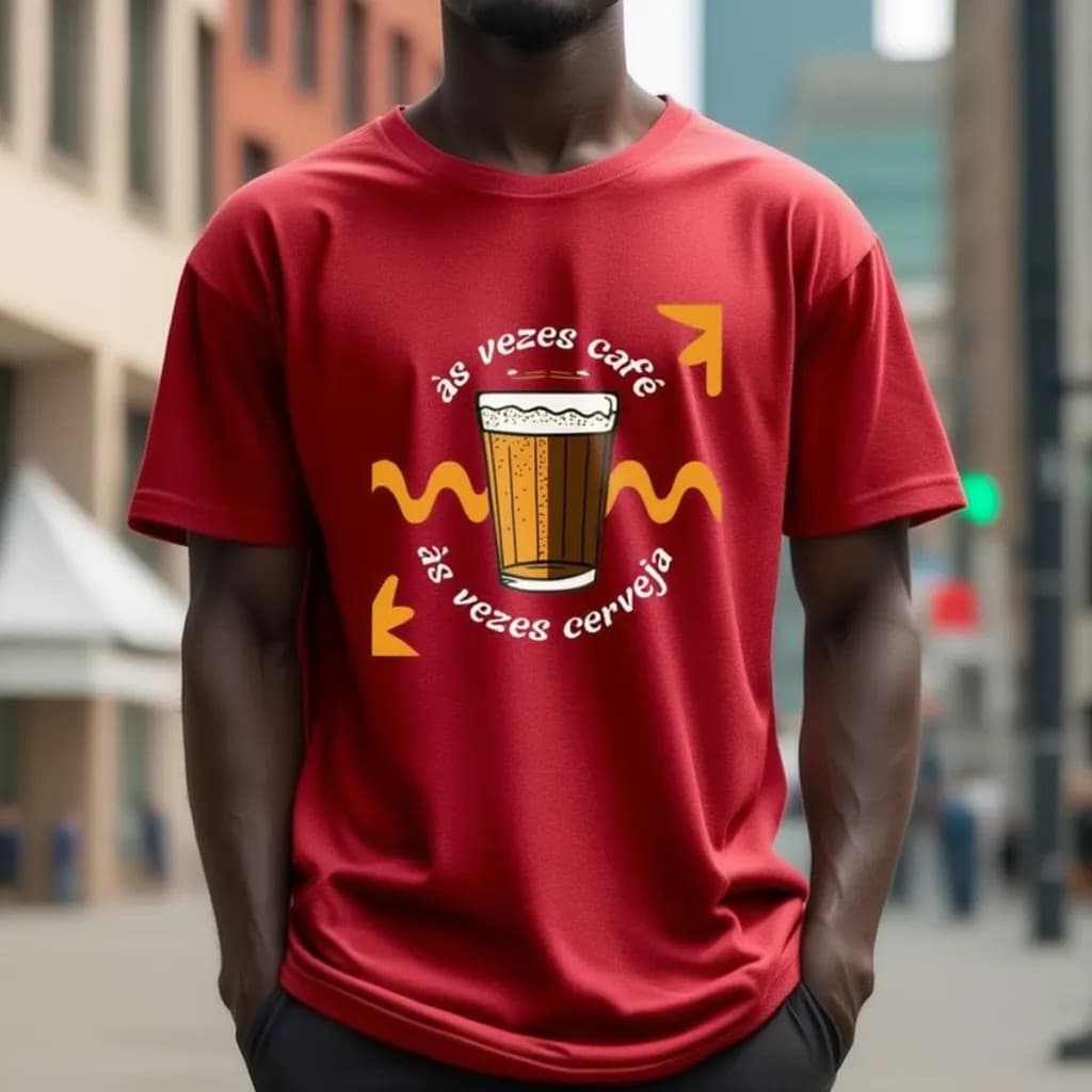 Camisa Urbana Casual Cerveja Cafe Barzinho 100% Algodao Leve Confortavel Churrasco Pagode Samba Estilosa Blogueira Basic