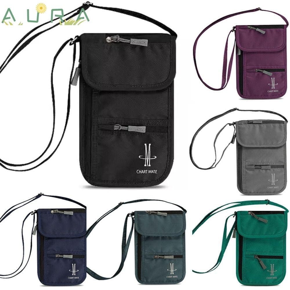 Bolsa De Identificação Para Passaporte AURA RFID , Multifuncional Documentos À Prova D'água , Porta-Cartão De Crédito De