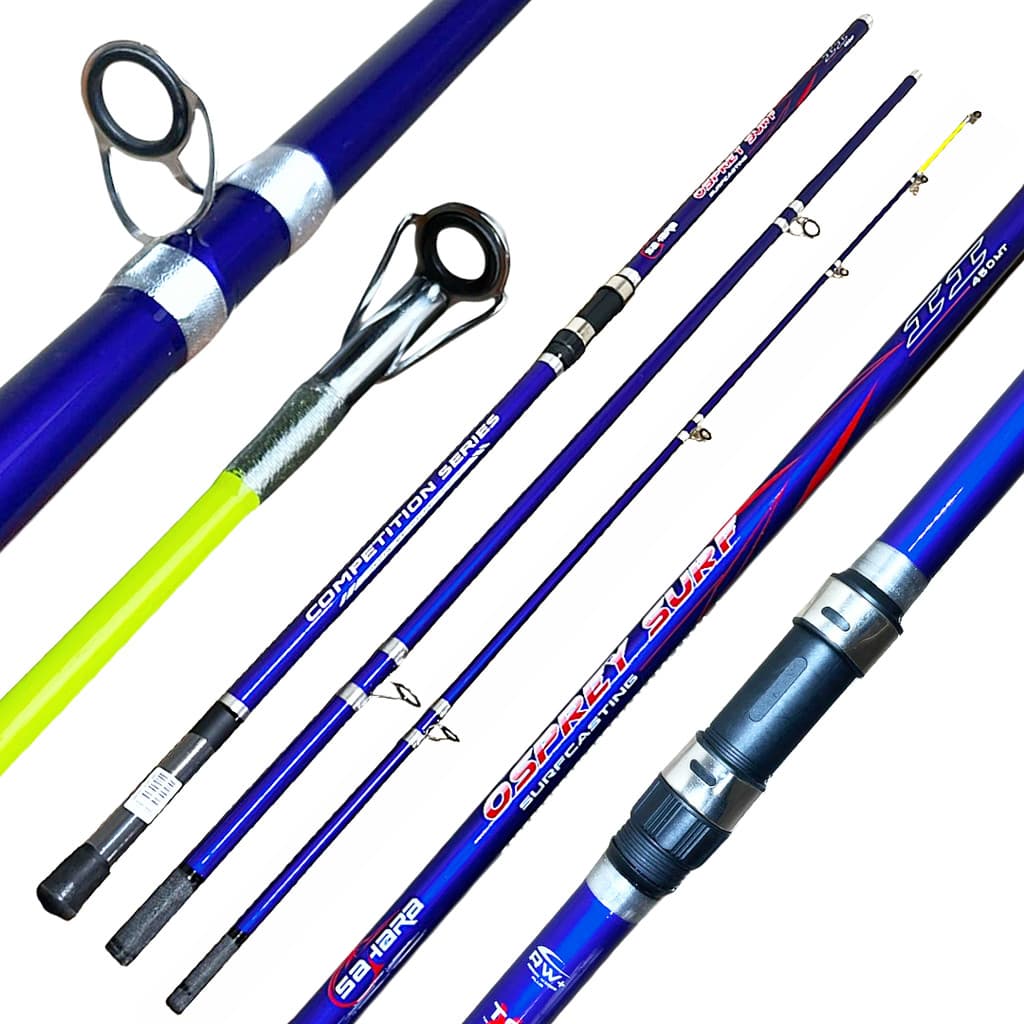 VARA DE PESCA PRAIA COSTAO MAR P/ MOLINETE SAHARA OSPREY SURF II - 4.2MTS - 30 -60LBS - 3 PARTES - PESCA PESADA