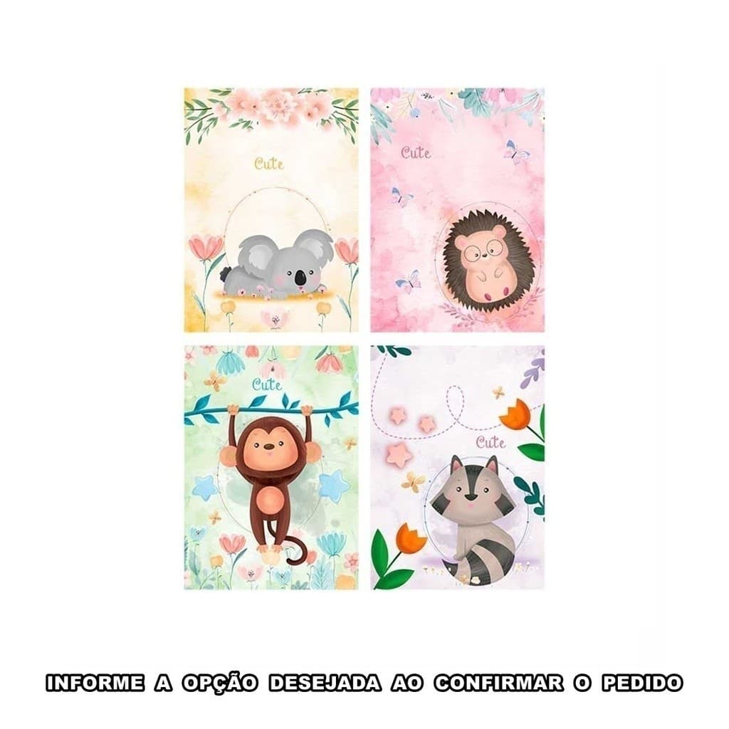 CADERNO BROCHURÃO 80FLS CUTE MAXIMA