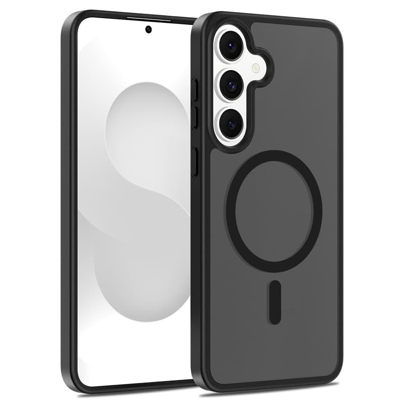Para Samsung Galaxy S25 FE , S24/S23 Caso ELVEV Resistente PC Anti-Mancha Toque Sedoso Fosco Sucção Capa Traseira