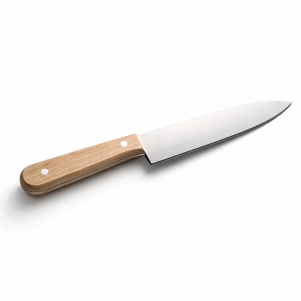 Faca de Cozinha Cabo de Madeira Lâmina Inox 8 Polegadas 33cm