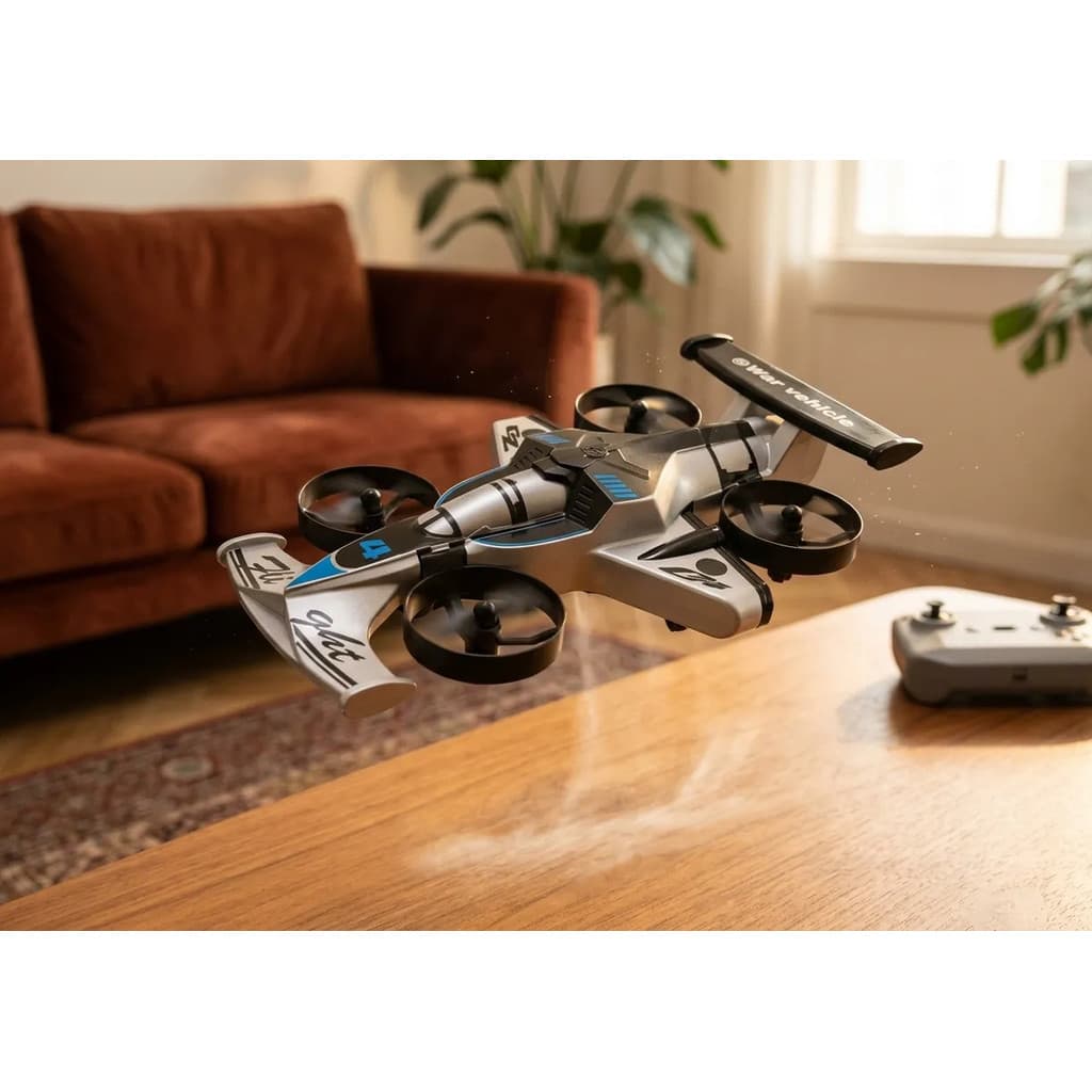 Drone Carro Corrida 2em1 Controle Remoto 2.4g Acrobacias