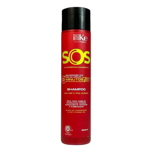 Shampoo Reconstrutor Sos Ilike Professional Original - 300ml