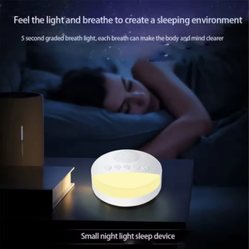 Máquina de ruído branco para crianças, Sleep Sound Player, temporizador de luz noturna, desligamento