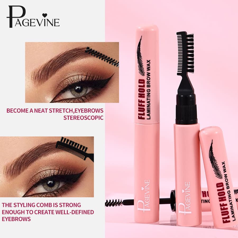 PÁGINA VINE Creme de Sobrancelha Tridimensional Natural Cabeça Dupla com Pente de Sobrancelha Creme Modelador de Sobranc