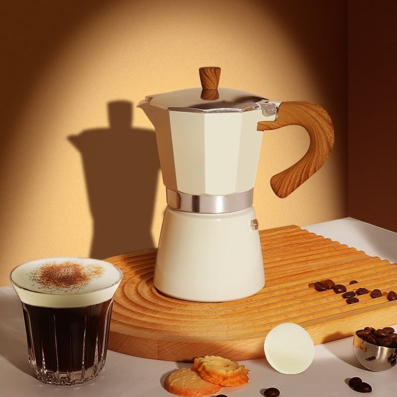Pote Moka italiano para fazer café, aparelho para máquina de café ao ar livre, pote de extração de café expresso, feito
