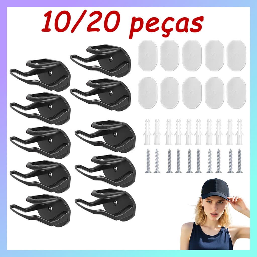 10/20 Peças Ganchos adesivos ganchos de parede resistentes cabide de para pendurar chapéu, suporte de parede