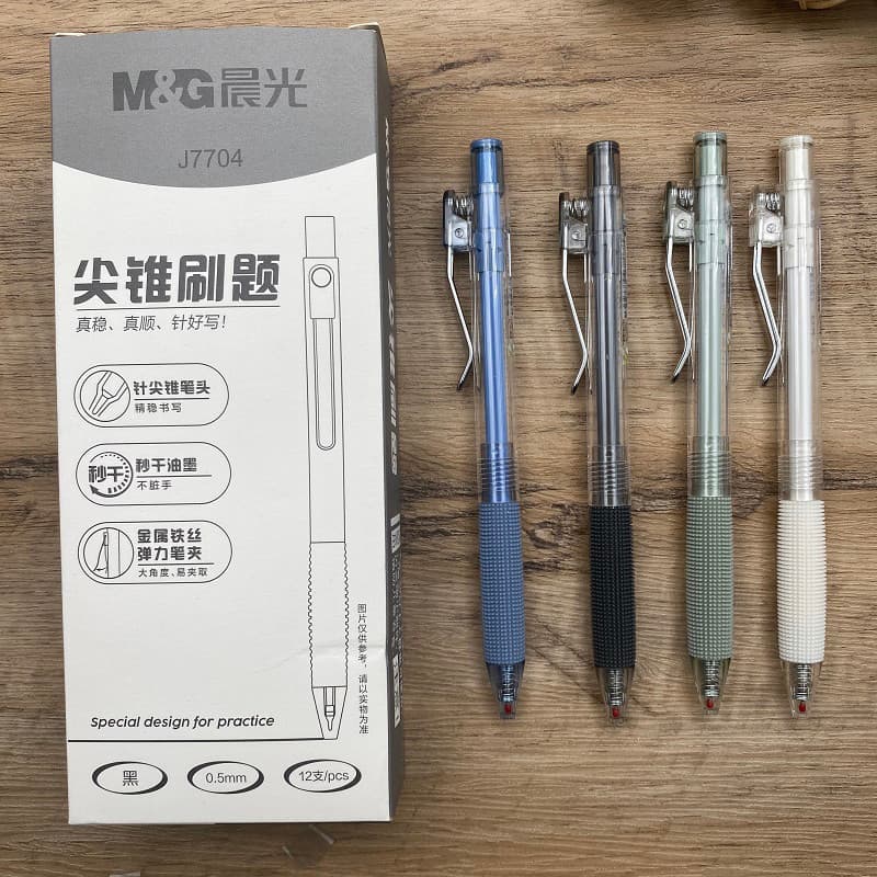 Chenguang caneta de interrogação com pincel de Cone pontiagudo 0.5 ST segunda caneta de Gel de imprensa seca uso do estu