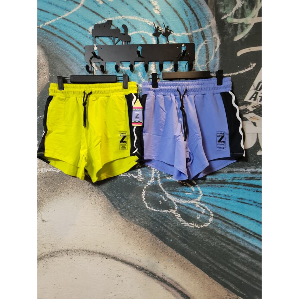 ZW Genuíno Solto Esportes Fitness Mulheres Shorts Amarelo Verde Roxo Fidelidade Versão Solta Olhar Mais Magro