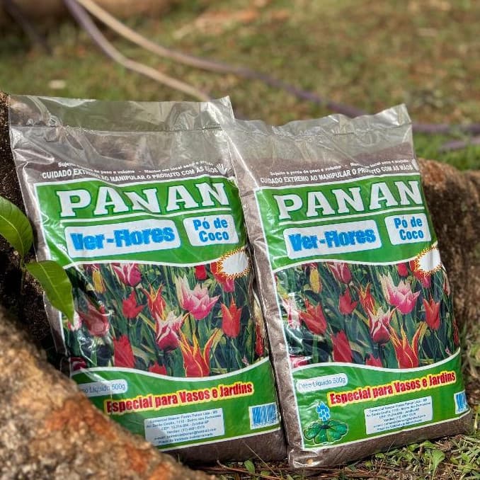 Pó de Coco 1kg para Plantas - Substrato Natural para Vasos e Jardins - PANAN Ver-Flores