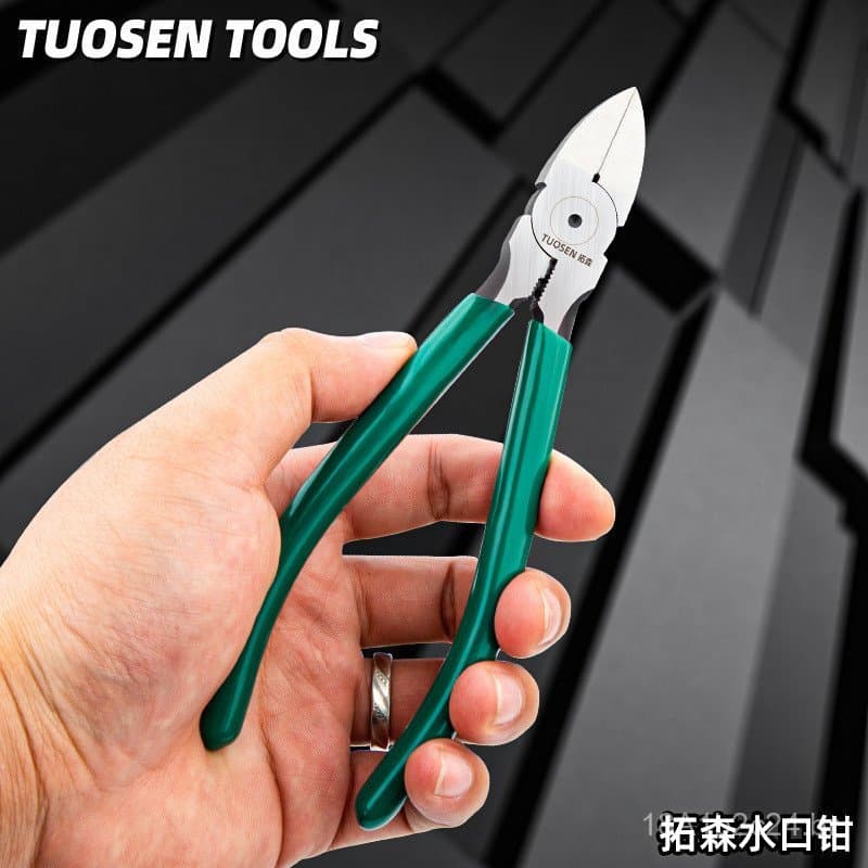 Alicate Multifuncional Tuosen Tools, Cortador de Fios Eletrônicos com Mola para Eletricistas, Alicate Diagonal de 6 Pole
