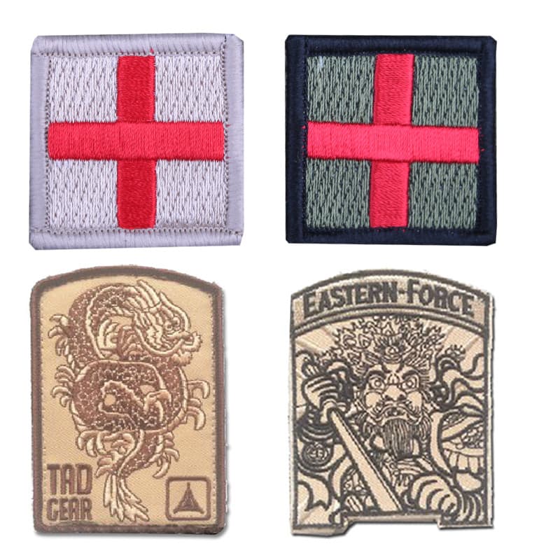 WZJP Thiefless TAD Dragão Chinês Bordado Velcro Emblema Braçadeira Adesivo Estilo Chinês Ventilador Militar Acessórios d