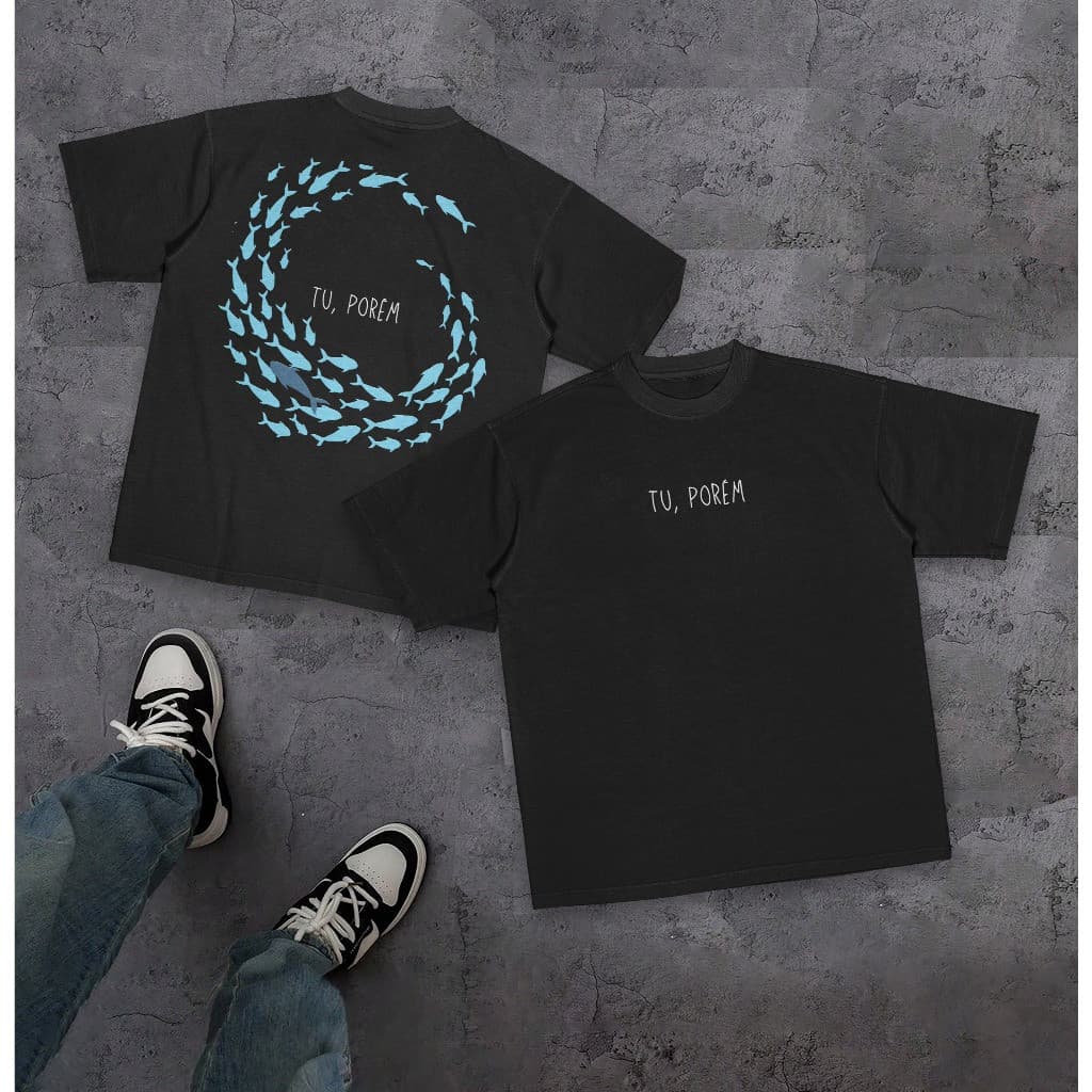 [Camiseta Premium em Algodão Puro]CC Camiseta Oversized Cristã Evangelica Gospel Estampa Exclusiva Tu, Porem