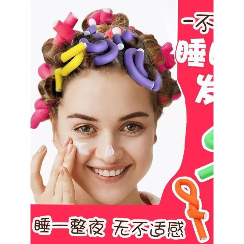 Esponja sem calor curling ferro Perm-livre alta crânio topo cabelo curto de longa duração estilo vara não machuca o cabe