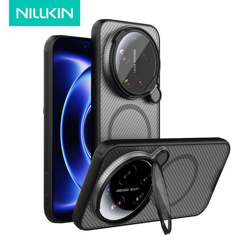 Para Xiaomi 17 Ultra Caso NILLKIN Duro PC Clássico Sarja Flip Lente Proteção Suporte Snap-on Capa Do Telefone