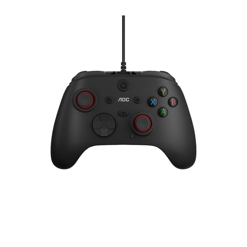 Controle Gamer com Fio USB para PC Joystick Ergonômico com Vibração Alta Precisão Plug and Play - AOC