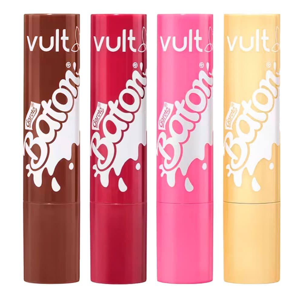 Gloss Stick Baton Labial Todas as Cores Sabor Chocolate Collab Vult 2g