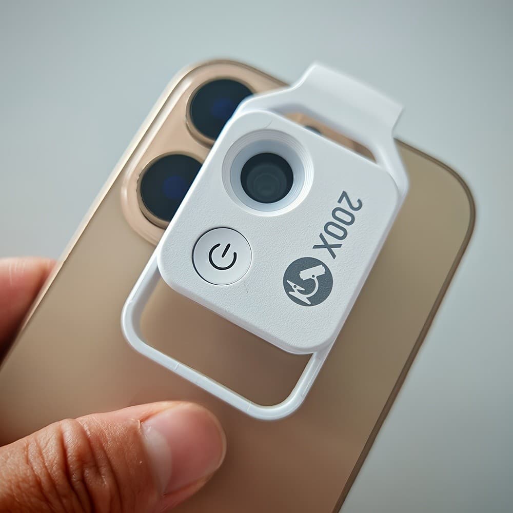 Microscópio de bolso APEXEL 200X, adequado para telefones móveis, uma lente de aumento com clipe, equipado com filtro CP