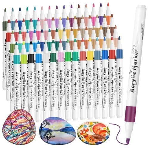 Kit 24/48/60 cores Marcadores de acrílico Caneta Tipo Posca Colorida Caneta colorida de grafite DIY