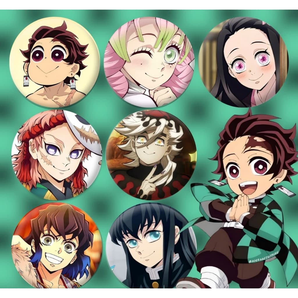 🔥 Bottons Demon Slayer 4,5cm – Kimetsu no Yaiba | Geek, Nerd, Anime 🔥
