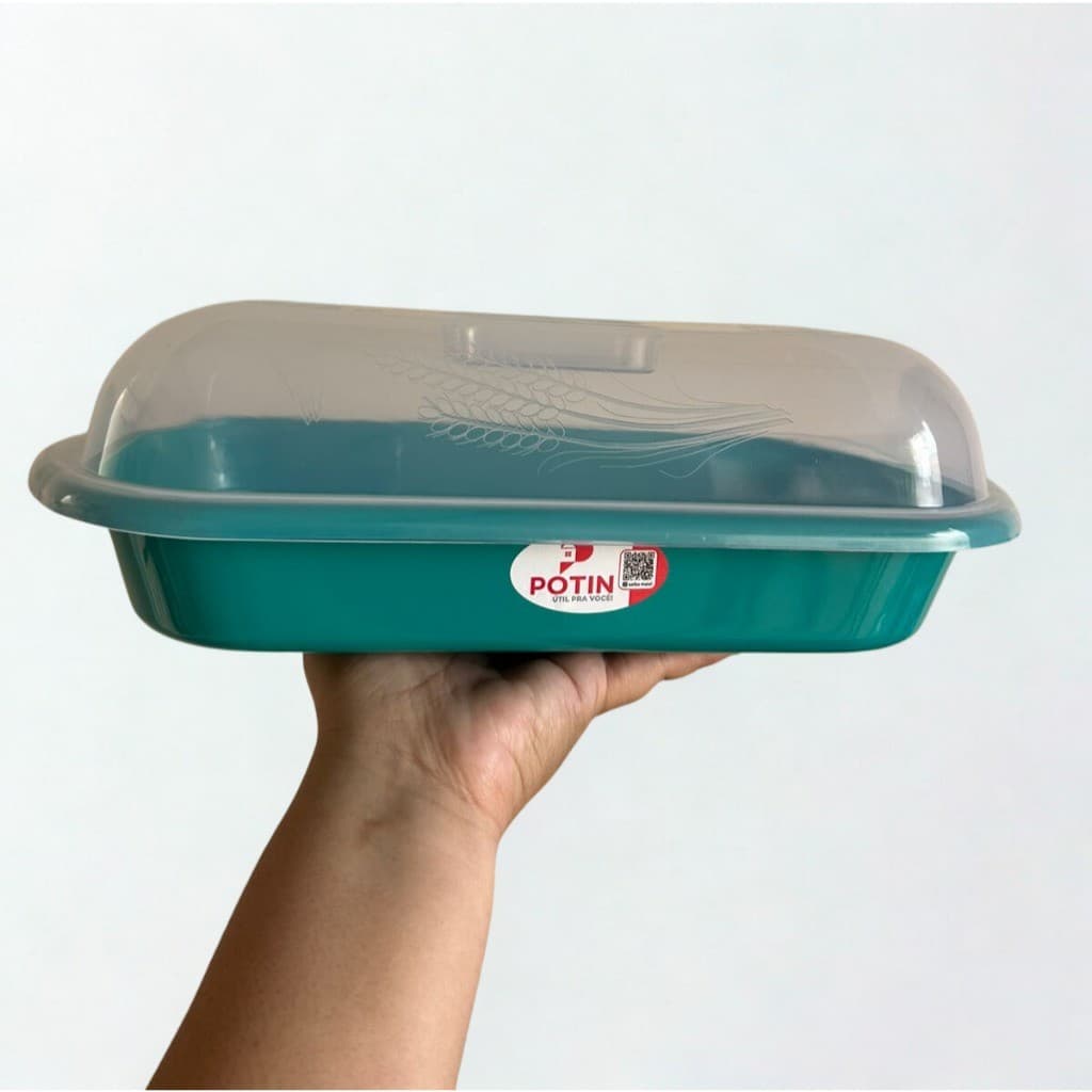 Porta Pão Com Tampa Transparente Organizador Para Pães Biscoitos Bolos Ideal Para Manter o Frescor
