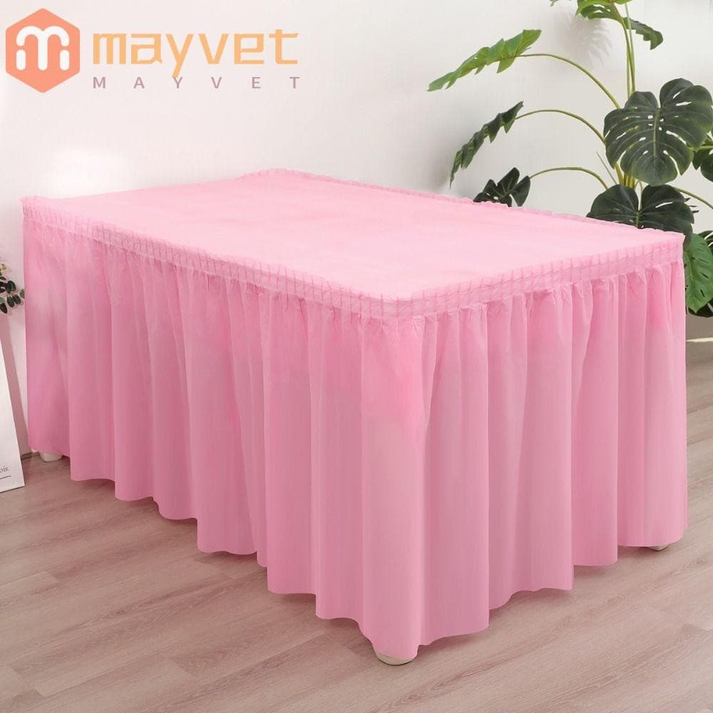 Toalha de mesa descartável MAYVET, saia de mesa à prova d'água, vestido de festa espesso, adequada para decoração de cas