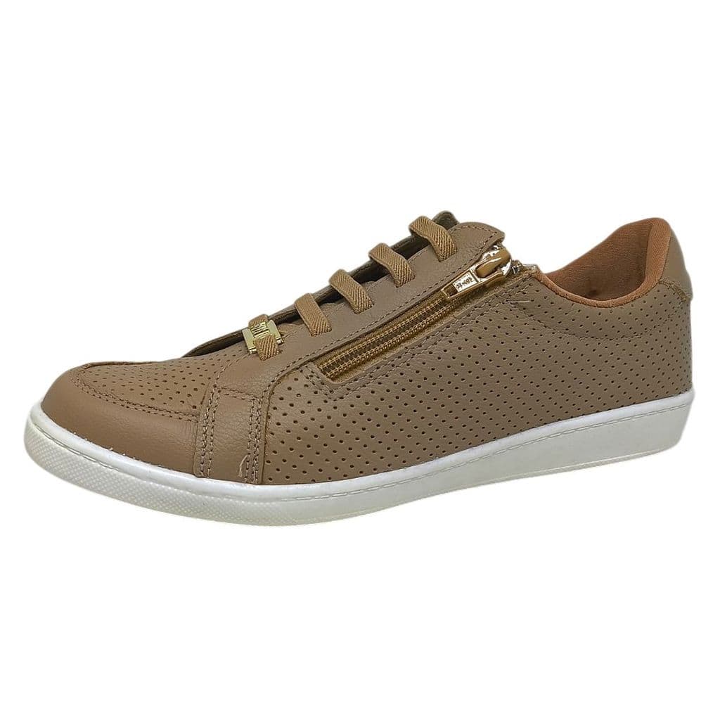 Tênis Feminino Casual Prático Calce Facil Couro Marina Mello
