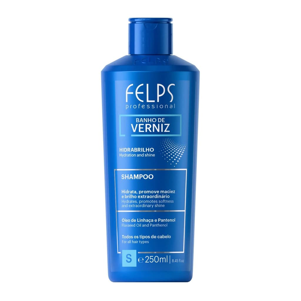 Shampoo Banho de Verniz 250ml - Felps | Hidratação e Brilho Intenso