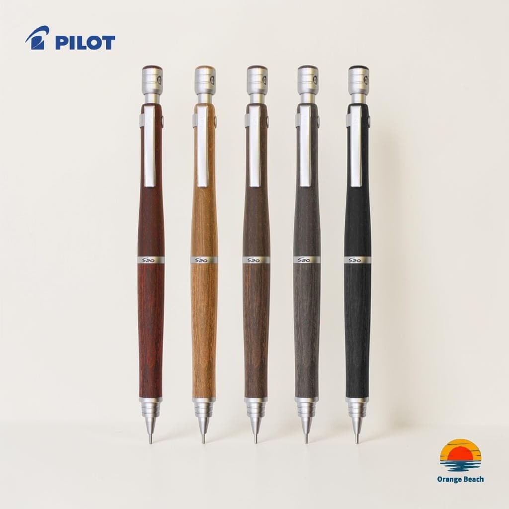 PILOT S20 Lapiseira HPS-2SK/Madeira Impregnada Resina/Centro Baixo/0.3 0.5mm/10 Opcoes/Japao