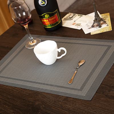 Descartável europeu ocidental placemat PVC antiderrapante placemat isolamento térmico tapete de mesa lavável ambientalme