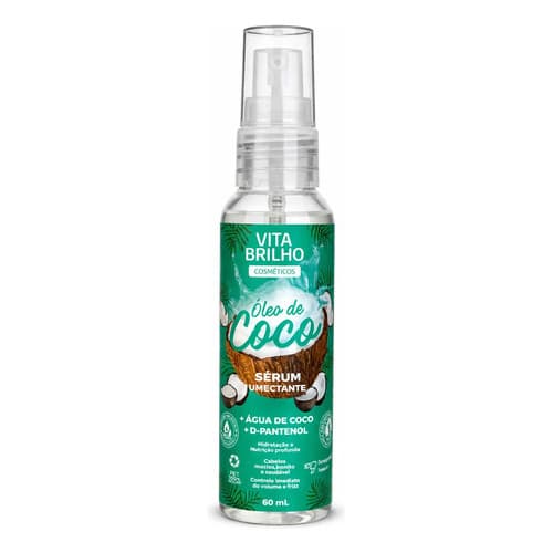 Óleo Capilar Umectante De Coco Reparador De Pontas Sérum Profissional Ultra Concentrado 60ml