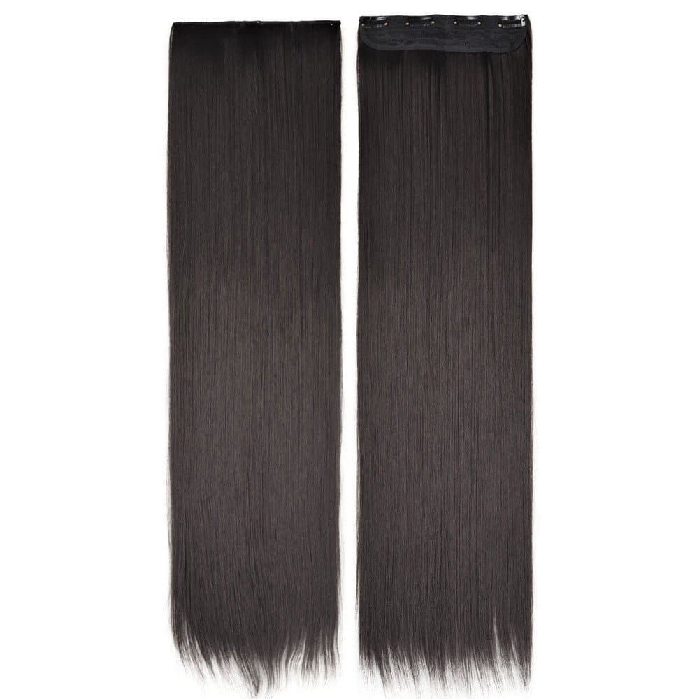 Perucas de estilo antigo, extensões de cabelo com quatro clipes, alongadas e com peso, extensões de cabelo de peça única