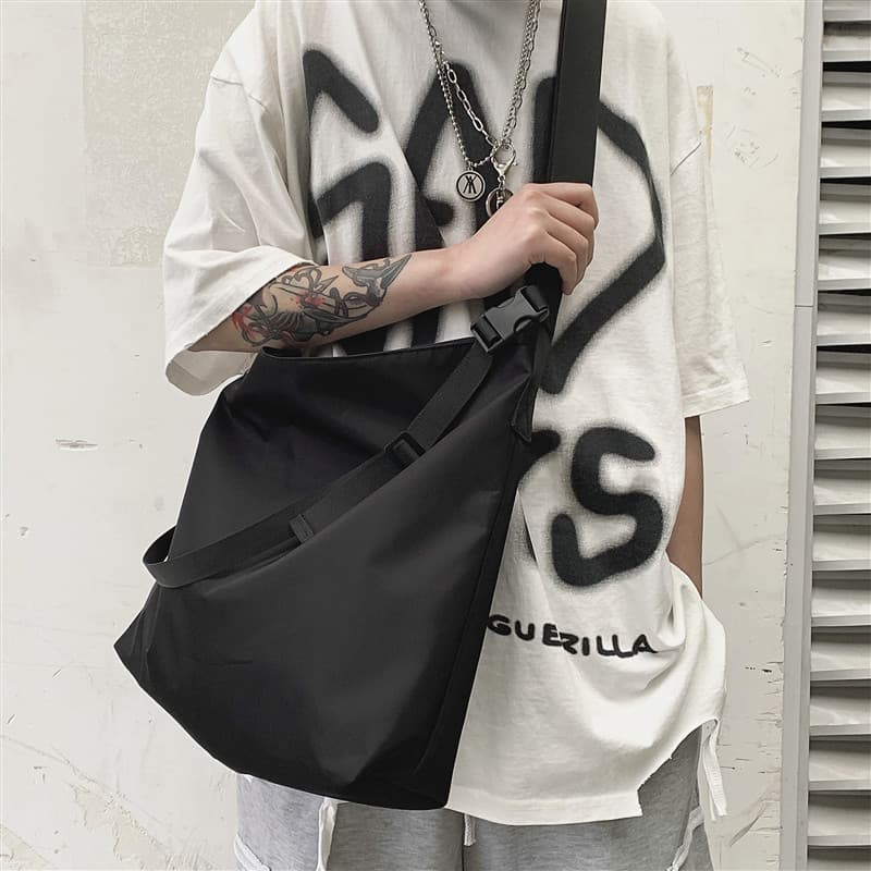 Bolsa mensageiro masculina Street Wear bolsa de ombro masculina de grande capacidade Casual All-Match bolsa de ombro mas