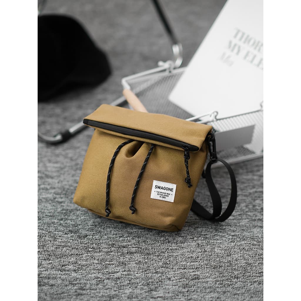 Bolsa mensageiro retrô masculina, bolsa pequena da moda, leve, à prova d'água, pequena bolsa de ombro para celular, bols