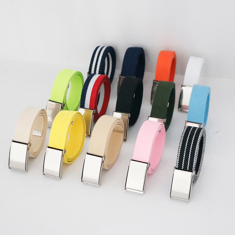 Cinto de lona feminino 3CM fino simples jovens estudantes All-Match moda na moda cinto decorativo colorido