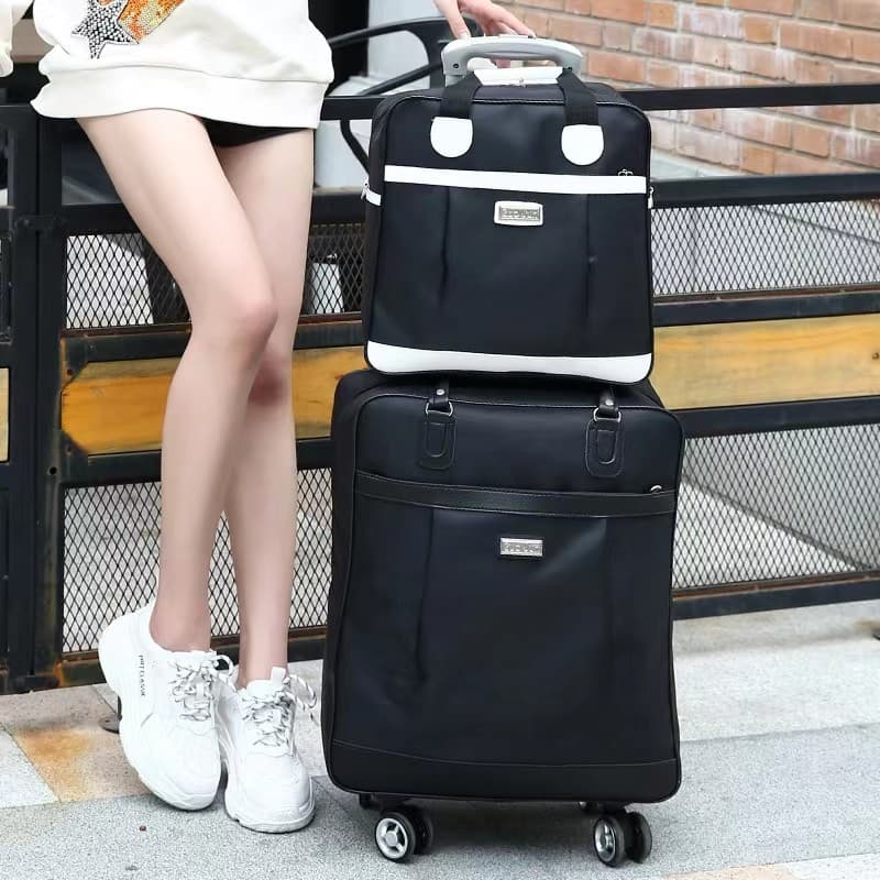 Carrinho de viagem bolsa versão coreana de curta distância leve grande capacidade saco de bagagem feminino saco de viage