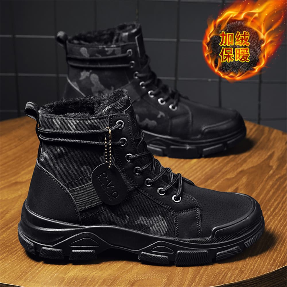 Martin botas sapatos masculinos forro de inverno quente neve sapatos de algodão antiderrapante resistente ao desgaste ma