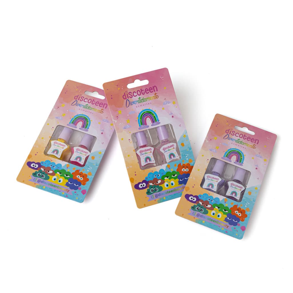 Kit de Esmaltes Coleção Divertidamente - Discoteen Beauty