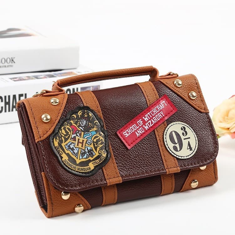 Harry potter hogwarts pu escola distintivo ombro bolsa carteira mão mochila saco do presente