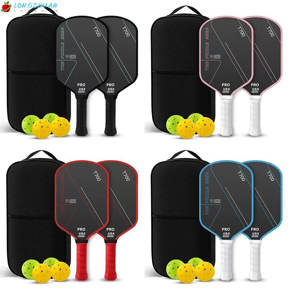 Pá De Pickleball LONNGZHUAN , Conjunto De Raquetes De Superfície Fosca De Fibra De Carbono , Aprovado Pela USAPA