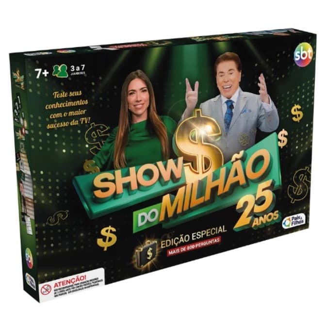 Jogo Show do Milhão edição especial unica 25 anos