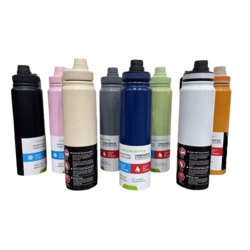 Copo térmico portátil moderno e simples de 1000 ml para esportes ao ar livre, criativo, de aço inoxidável