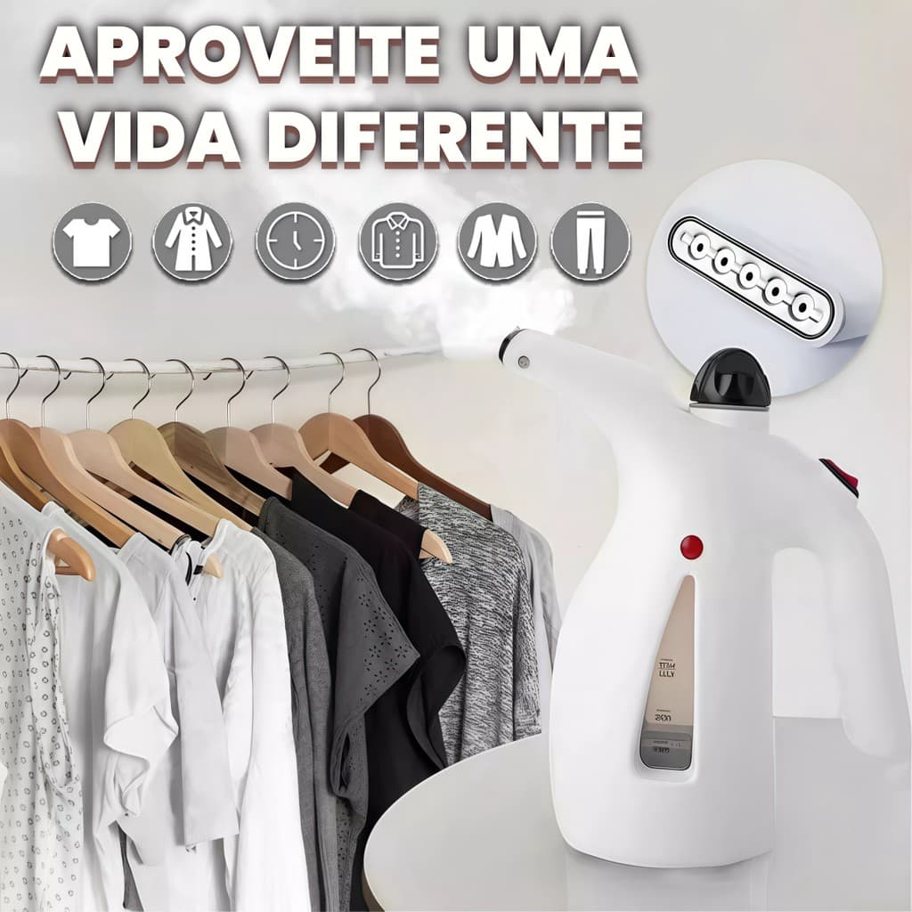 Passadeira 110v Vaporizador A Vapor De Roupas Tira Amasso Portátil 800w, Ferro a Vapor Rosa