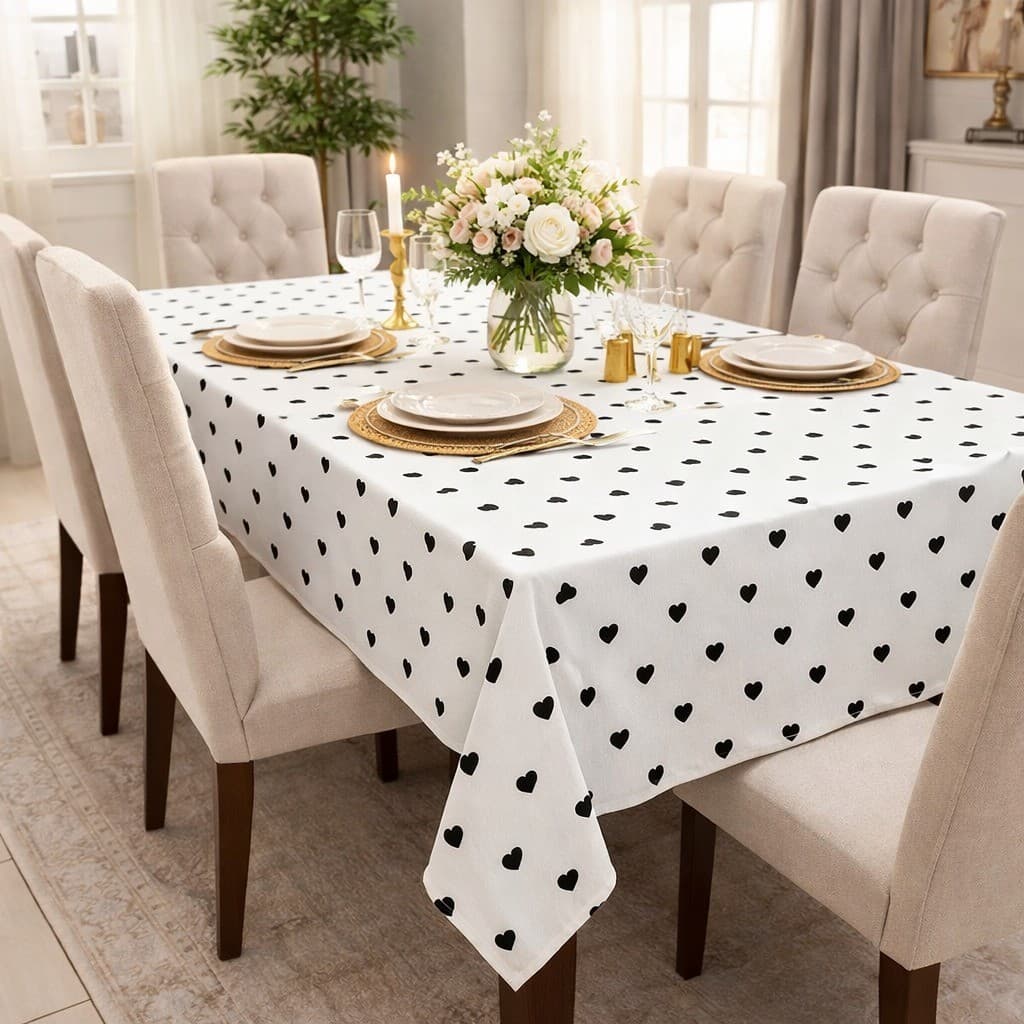 Toalha de Mesa 4 6 8 10 LUGARES ALGODAO DECORACAO DE Cozinha  Estampada Retangular