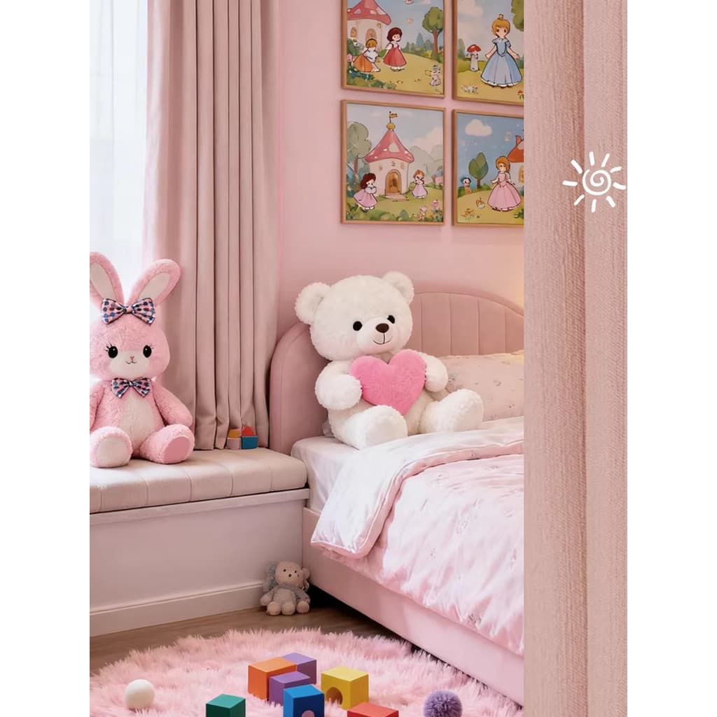 Cortina quarto das crianças menina Blackout fresco macio pêssego em pó dupla face Chenille quarto sala de estar 2026 nov