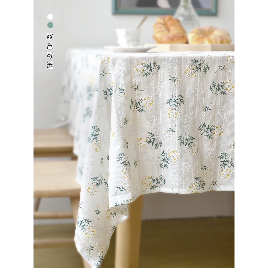 Ins estilo margarida cravo flor toalha de mesa Pastoral renda fresca Floral toalha de mesa Placemat mesa de café tiro ad